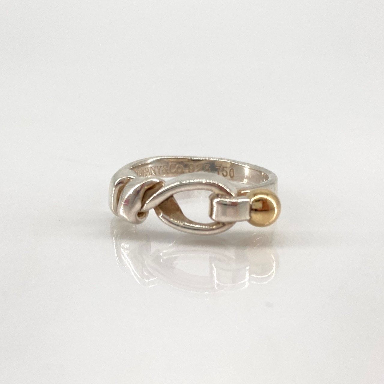TIFFANY&Co.(ティファニー) フック&アイ Ag925/750 #6号 リング・指輪 ゴールド×シルバー