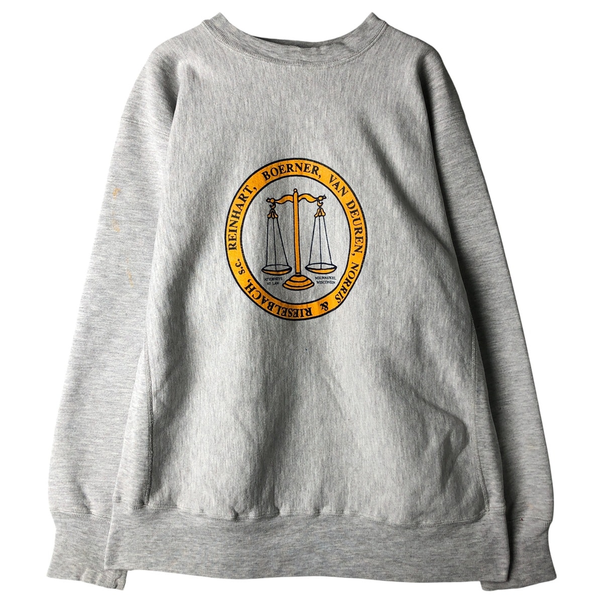 古着 80年代 チャンピオン Champion LANDS' END ランズエンド リバースウィーブ プリントスウェットシャツ トレーナー USA製 メンズL相当 ヴィンテージ/evb032741