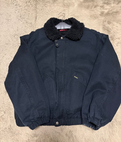 Supreme Faux Shearling Lined Bomber Jacket "Black"