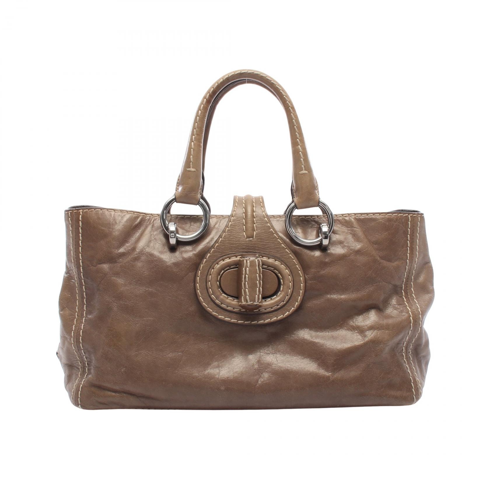プラダ PRADA ハンドバッグ バッグ レザー レディース カーキ系 BN2067 【中古】