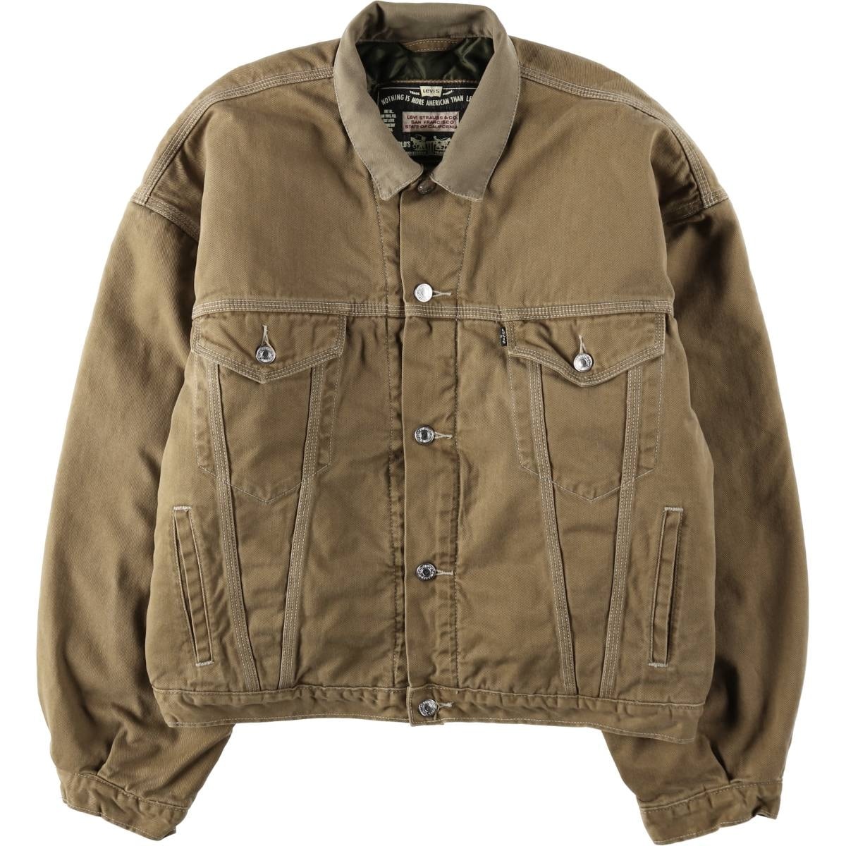 90s 麻混 トラッカージャケット カーキモカ L 古着 中古・古着通販】CarHartt (カーハート) トラッカージャケット グレー