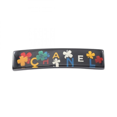 シャネル CHANEL ココマーク クローバー バレッタ アクセサリー レジン レディース ブラック系 / マルチカラー 【中古】