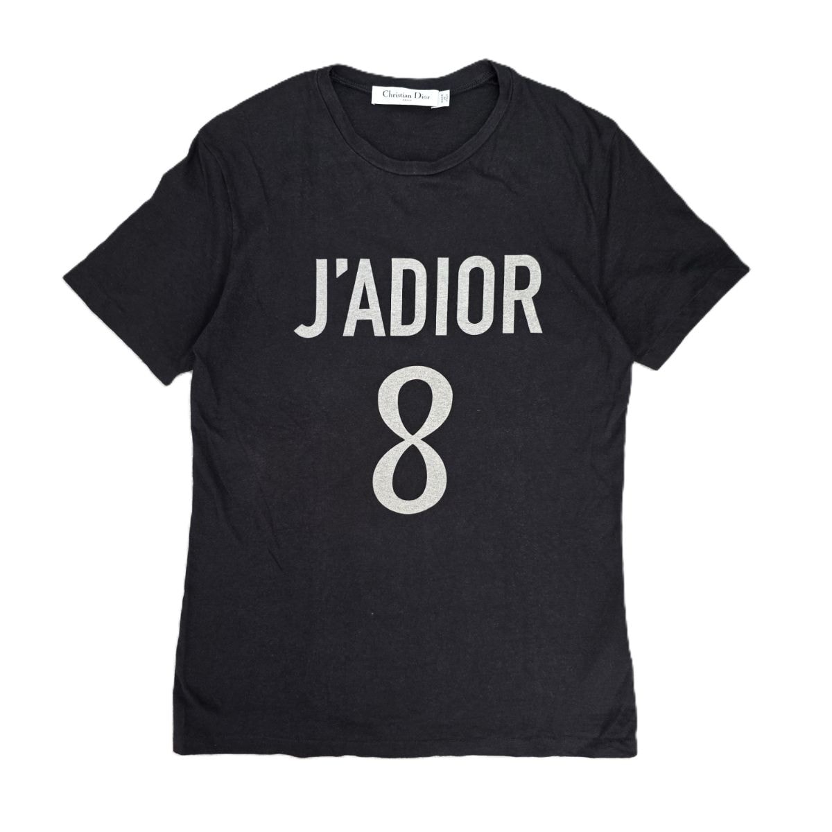 Christian Dior クリスチャンディオール J`ADIOR 8 プリント 半袖Tシャツ 213T03T003 XS コットン ブラック レディース【中古】
