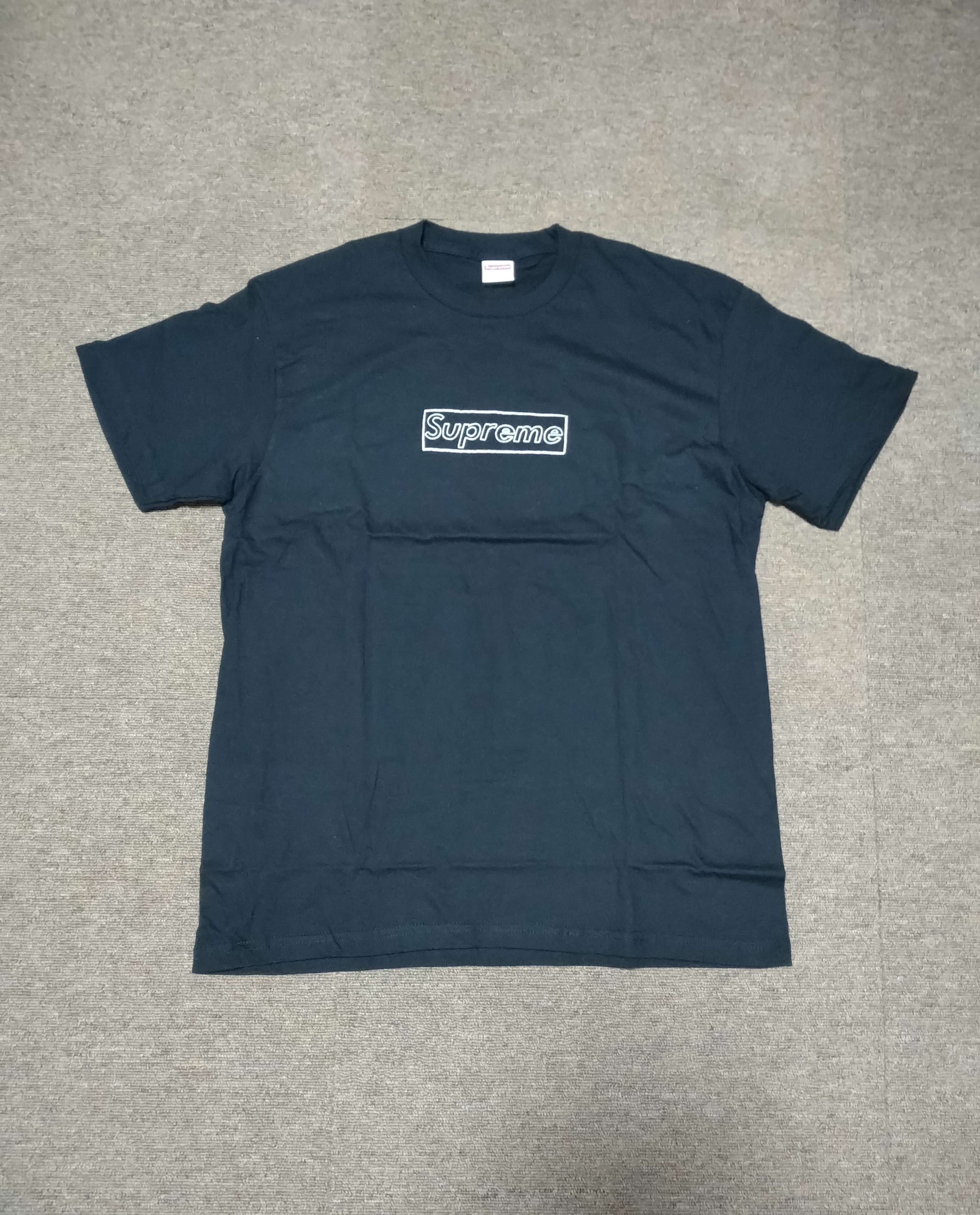 Supreme KAWS Chalk Logo Tee "Black"