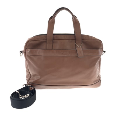 COACH コーチ ハミルトン ブラウン 茶 シルバー金具 スムースレザー ビジネスバッグ ブリーフケース 2way 603164 【中古】