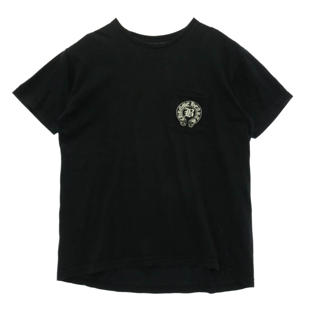 CHROME HEARTS クロムハーツ(原本無) BELLA HADID Horseshoe ベラハディッド ホースシュー ポケット 半袖 Tシャツ カットソー ブラック系 XL【中古】