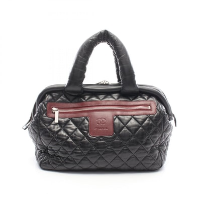 シャネル CHANEL コココクーン トートバッグ バッグ ラムスキン(羊革) レディース ブラック系 / ボルドー系 【中古】