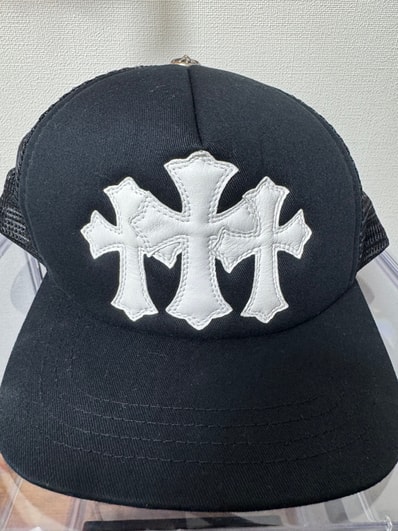 Chrome Hearts Cemetery Cross Mesh Cap (Scroll Label) "Black/White"