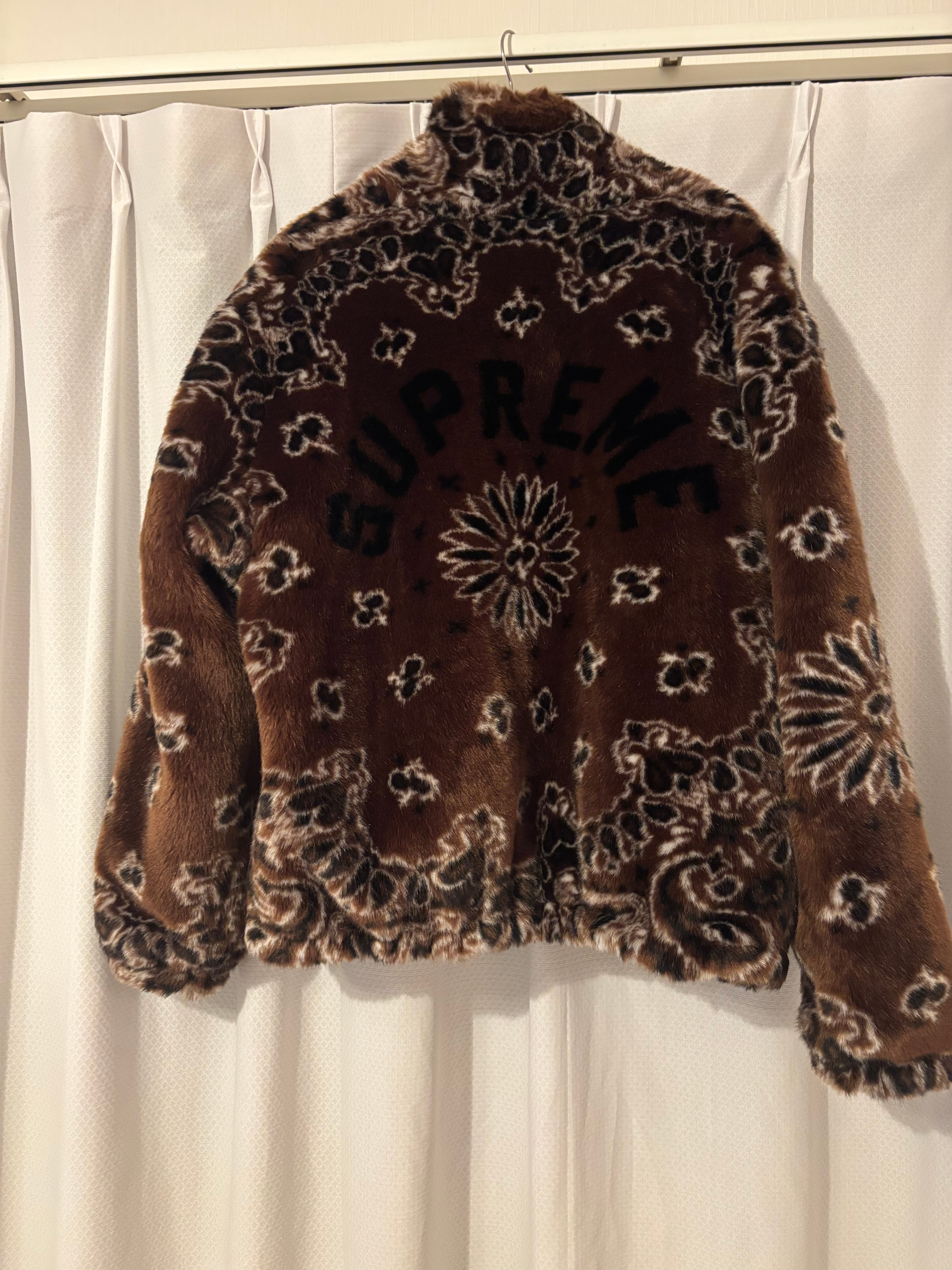 Supreme Bandana Faux Fur Bomber Jacket "Brown"