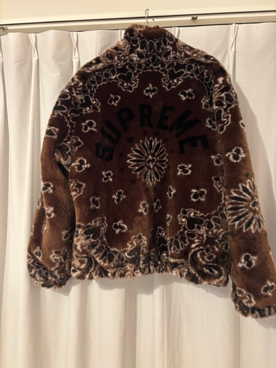 Supreme Bandana Faux Fur Bomber Jacket "Brown"