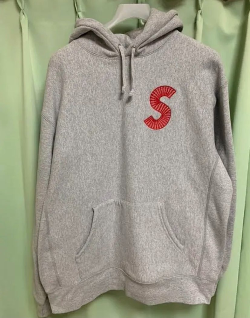 Supreme S Logo Hooded Sweatshirt "Heather Grey" (20FW)