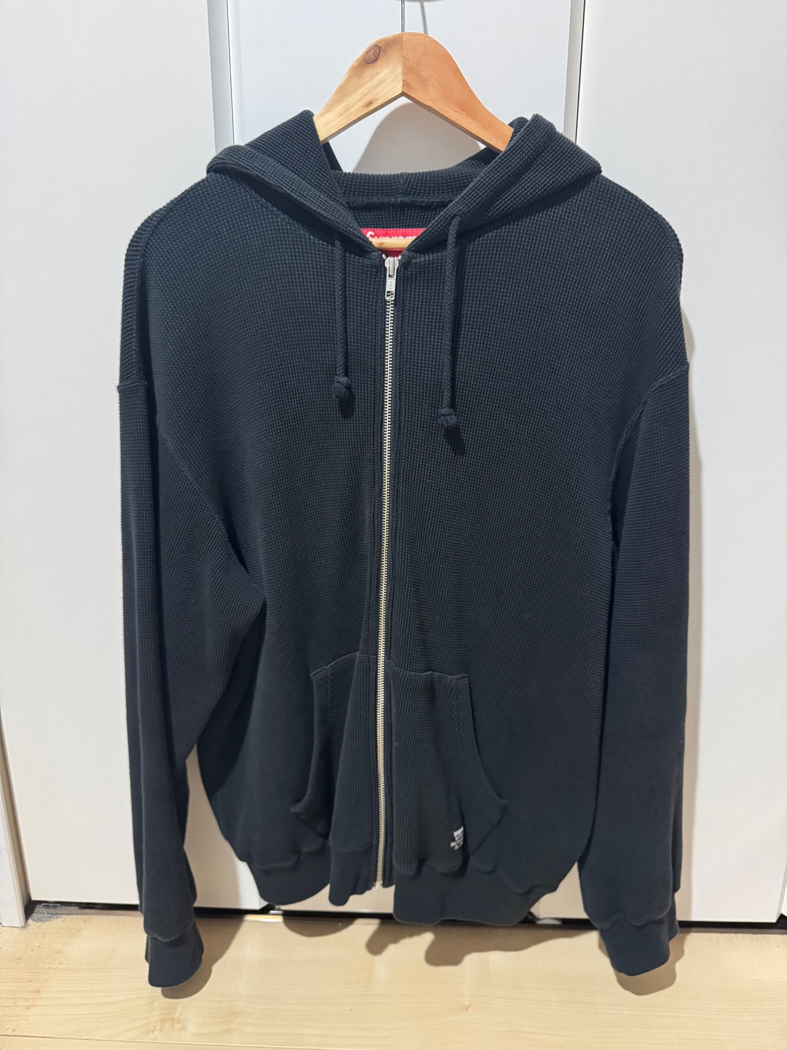 Supreme Hooded Zip Up Thermal "Black"