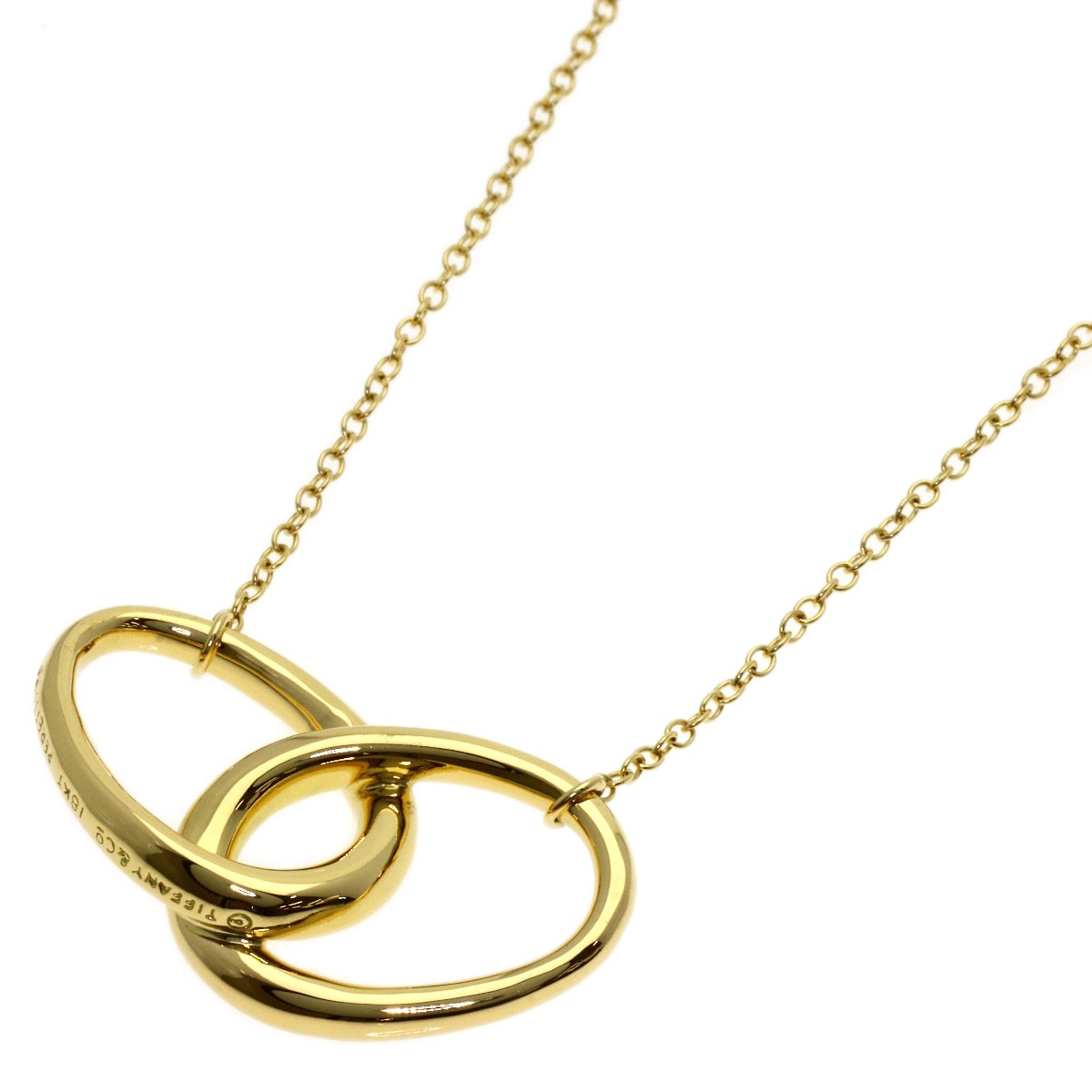TIFFANY&Co. ティファニー ダブルループ ミディアム ネックレス K18YG レディース [中古]