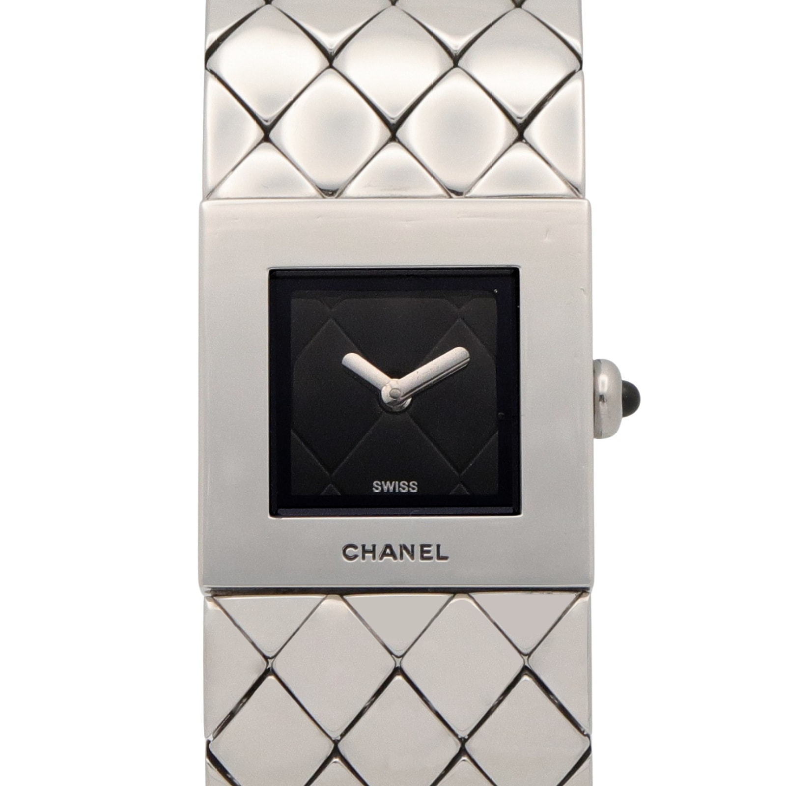 シャネル CHANEL マトラッセ 腕時計 時計 ステンレススチール レディース ブラック系 H0009 【中古】