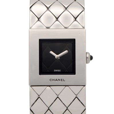 シャネル CHANEL マトラッセ 腕時計 時計 ステンレススチール レディース ブラック系 H0009 【中古】