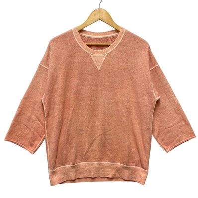 VISVIM ビズビム 品番 0121305010002 JUMBO SWEAT 3/4 (UNEVEN DYE) 加工 スウェット コットン ピンク サイズ 1 51777