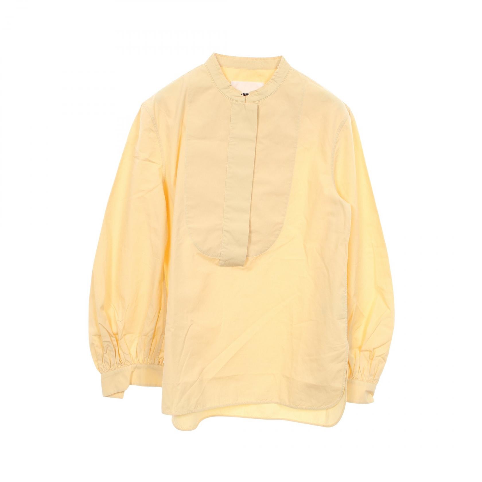 ジルサンダー JIL SANDER プルオーバーシャツ ブラウス 衣料品 トップス コットン レディース イエロー系 【中古】