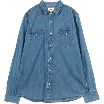 古着 リーバイス Levi's 長袖 デニムウエスタンシャツ メンズL相当/eaa676829
