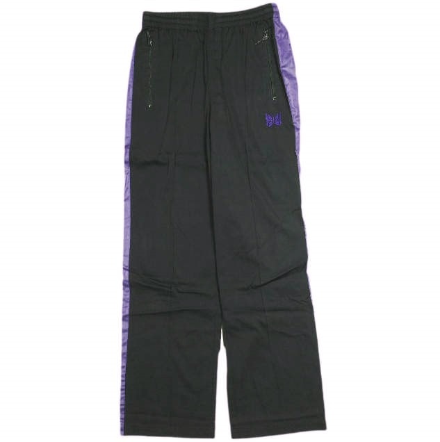 Needles ニードルス 20SS 日本製 Cupra Track Pants キュプラトラックパンツ GL352 XS BLACK/PURPLE イージー ジャージ ボトムス g23717