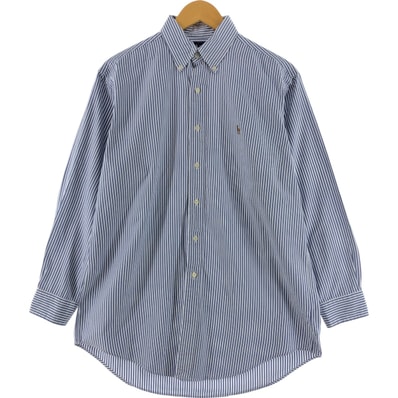 古着 ラルフローレン Ralph Lauren YARMOUTH 長袖 ボタンダウンストライプシャツ メンズM相当/eaa525632