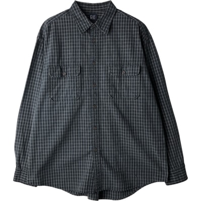 古着 00年代 ギャップ GAP 長袖 チェックシャツ メンズL相当/eaa619793