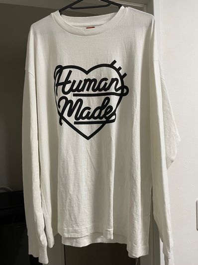 HUMAN MADE HEART L/S T-SHIRT "White"