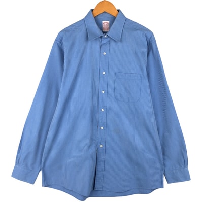 古着 80~90年代 ブルックスブラザーズ Brooks Brothers Est.1818 長袖 コットンストライプシャツ メンズXL相当 ヴィンテージ/eaa605933