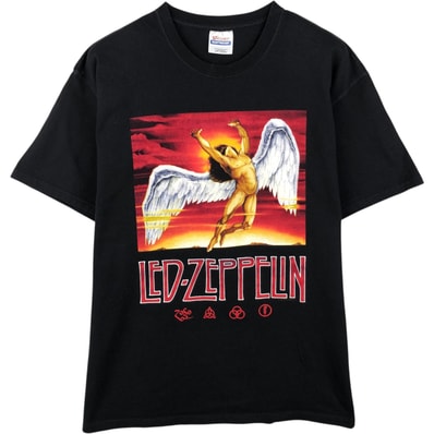 古着 00年代 ヘインズ Hanes HEAVYWEIGHT LED ZEPPELIN レッドツェッペリン バンドTシャツ バンT メンズL相当/eaa637321