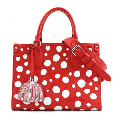 ルイ ヴィトン LOUIS VUITTON ハンドバッグ ショルダーバッグ LV×YK オンザゴーPM モノグラムアンプラント ルージュブロン レディース M46412【中古】 90015i