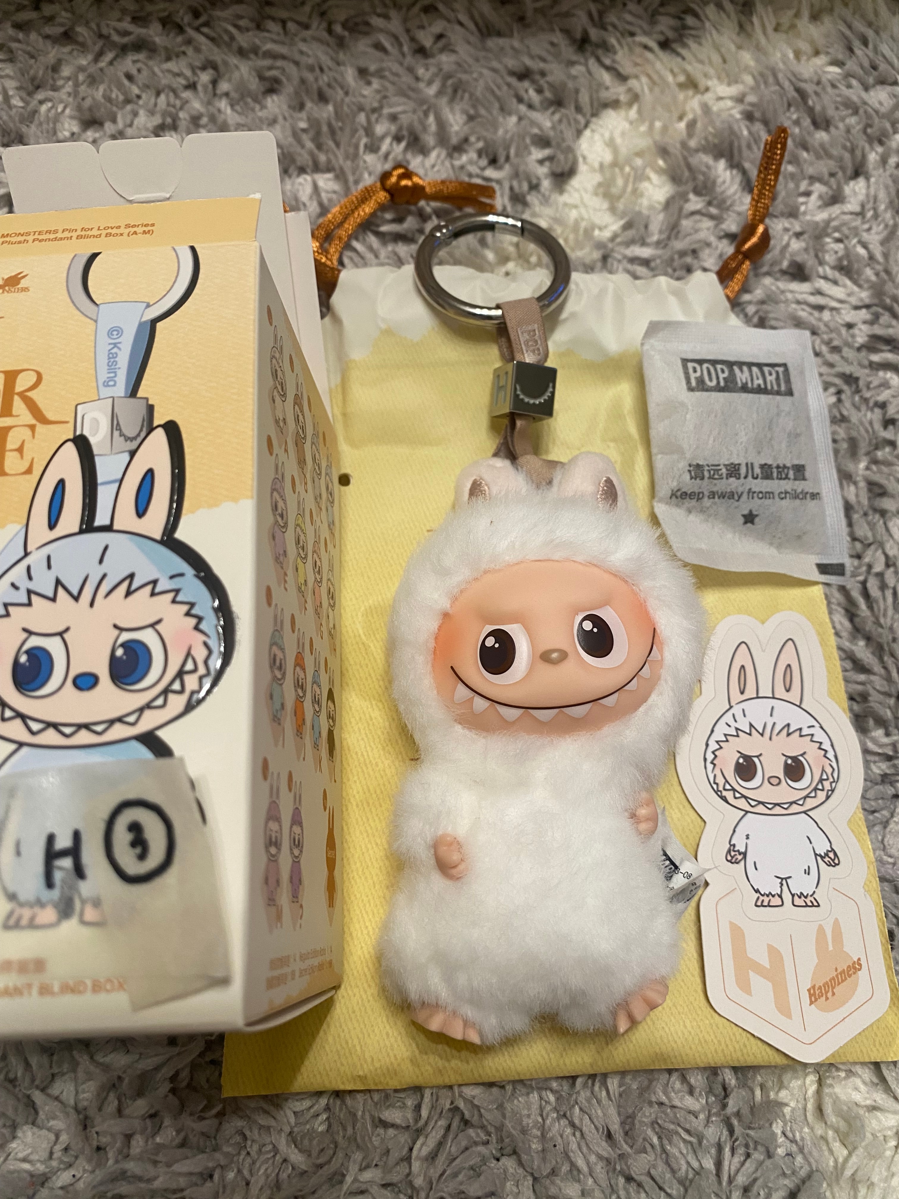 POP MART THE MONSTERS (LABUBU) Pin for Love Series-Vinyl Plush Pendant (A-M) H