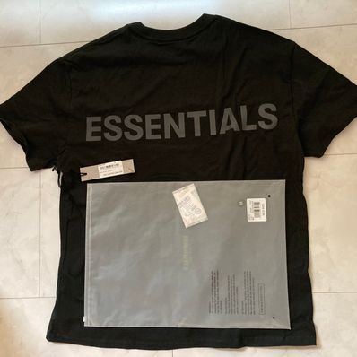 FEAR OF GOD ESSENTIALS 3M Logo Boxy T-shirt "Black"