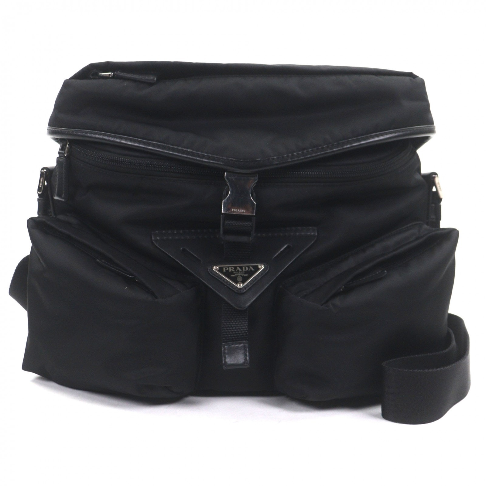 良品 プラダ ショルダーバッグ ブラック メンズ 2VD062