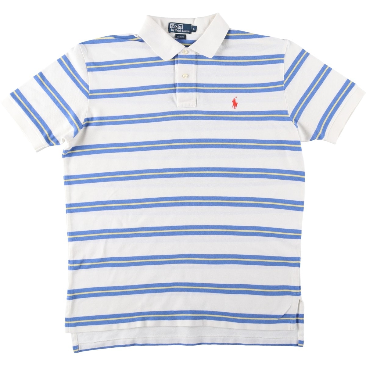 古着 ラルフローレン Ralph Lauren POLO by Ralph Lauren CUSTOM FIT 半袖 ボーダー ポロシャツ メンズL相当/eaa644653