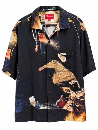 Supreme Firecracker Rayon S/S Shirt "Black"