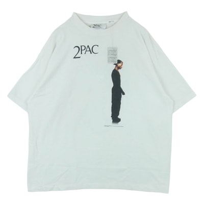 SAINT MICHAEL セントマイケル 25SS SM-HR3-0000-C15 2PAC 2PC_SS TEE 半袖 Tシャツ オフホワイト系 XL【美品】【中古】
