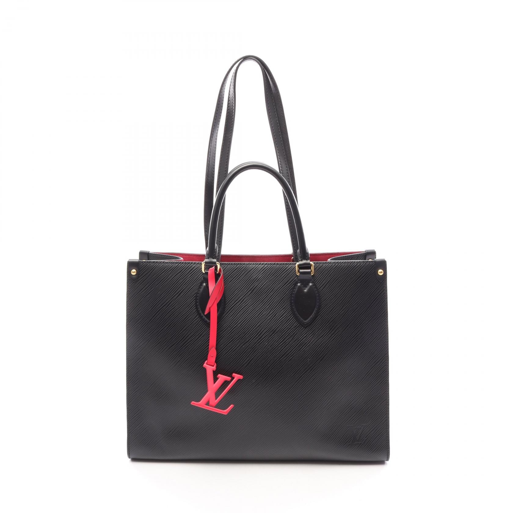 ルイ・ヴィトン LOUIS VUITTON オンザゴー MM トートバッグ バッグ レザー エピ ノワール レディース ブラック系 M56080 【中古】