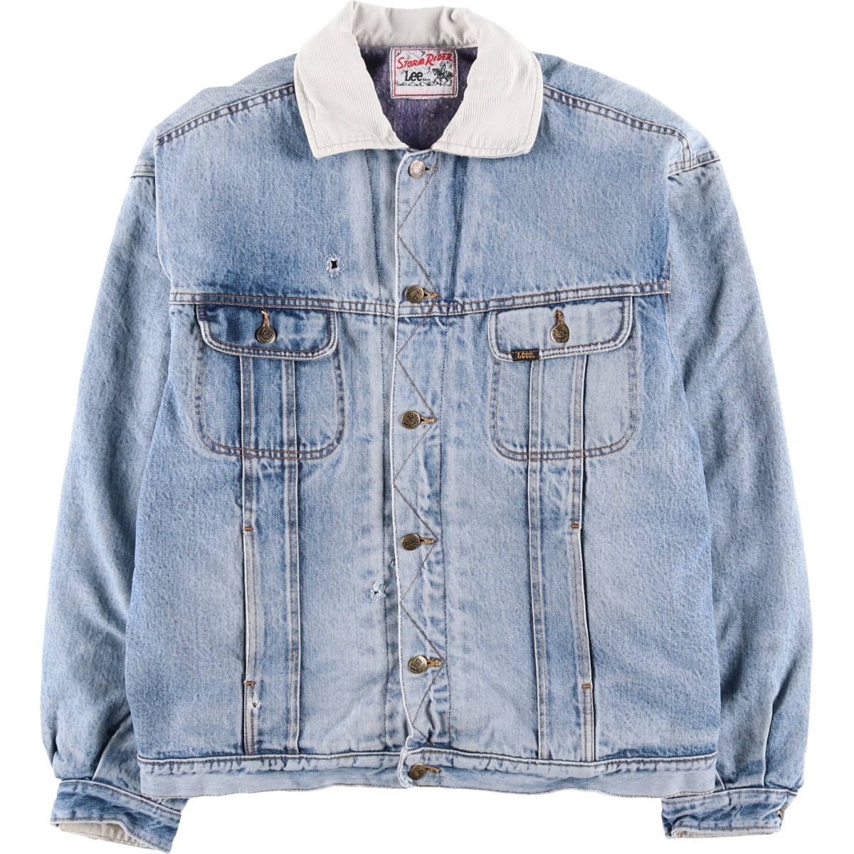 古着 80~90年代 リー Lee STORM RIDER ストームライダー デニムジャケット Gジャン メンズXL相当 ヴィンテージ/eaa602416