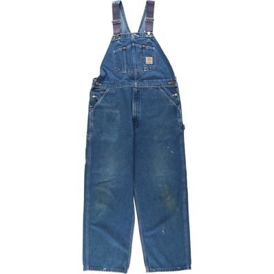 古着 カーハート Carhartt デニムオーバーオール メンズw38相当/eaa630433