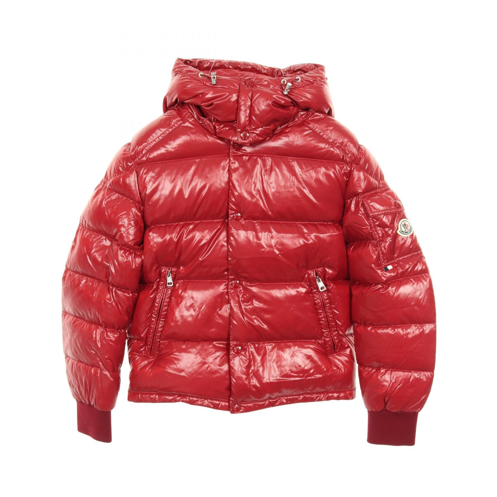 モンクレール MONCLER MALJASSET ダウンジャケット 衣料品 アウター ナイロン メンズ レッド系 【中古】