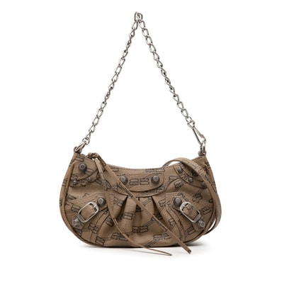 バレンシアガ ル カゴール ハンドバッグ ショルダーバッグ 2WAY ベージュ PVC レディース BALENCIAGA 【中古】