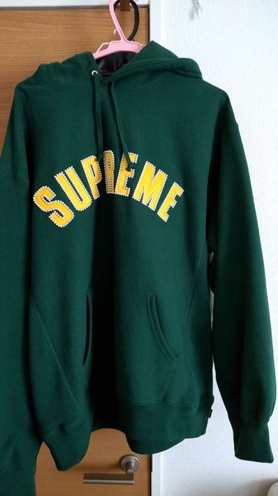 Supreme Pearl Logo Hooded Sweatshirt "Dark Green"