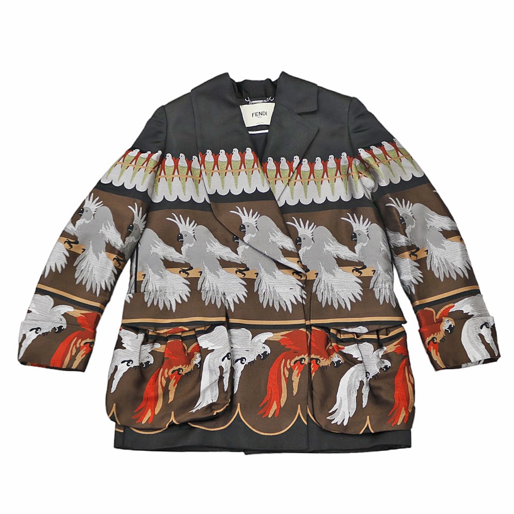 フェンディ テーラードジャケット シルク FJ6632 A6YD レディース FENDI  中古