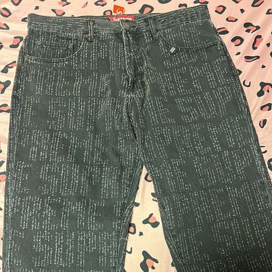 Supreme Needle Punch Regular Jean "Washed Black"