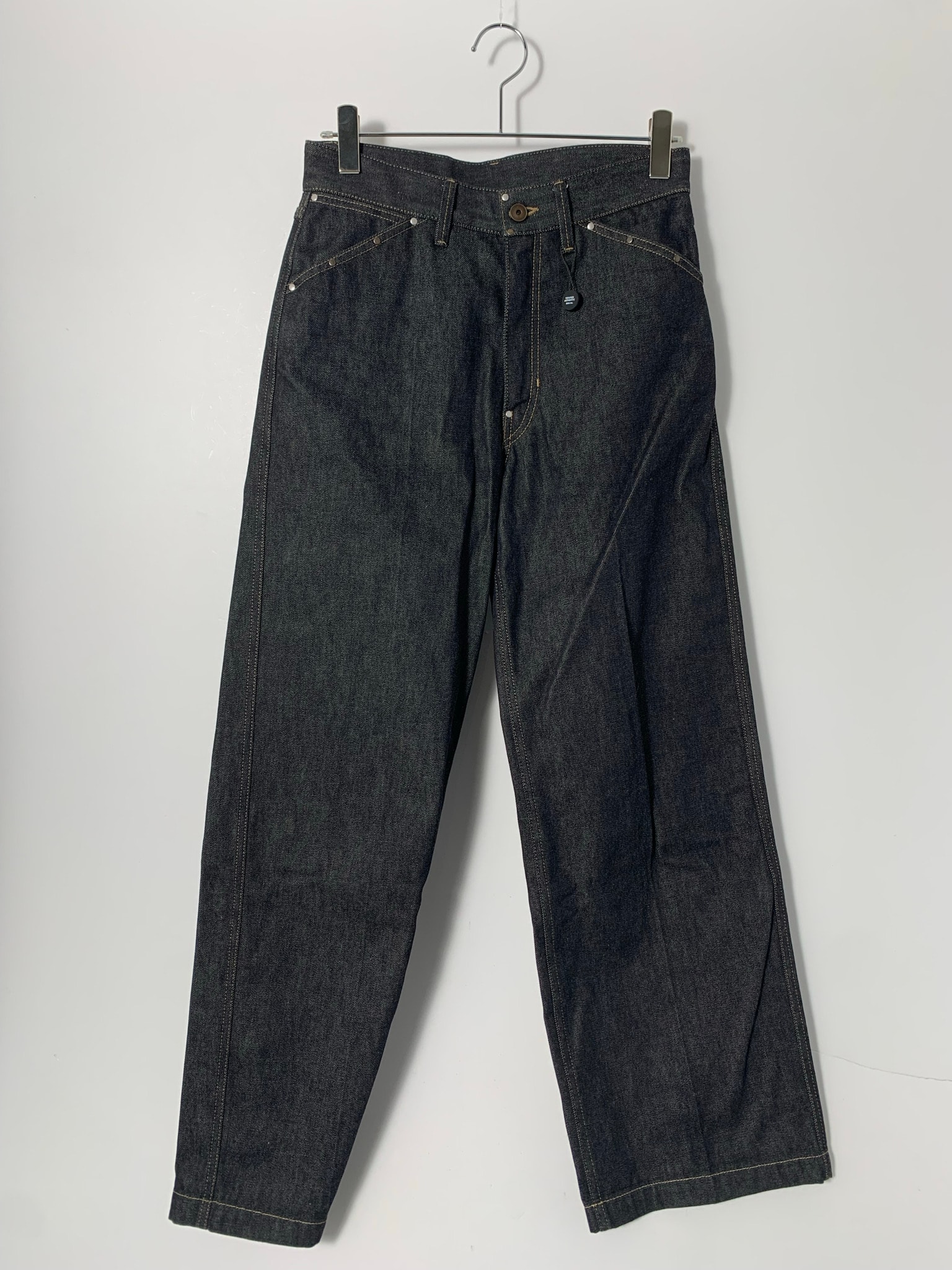 LEMAIRE Studded Denim Wide Pants "Slate"