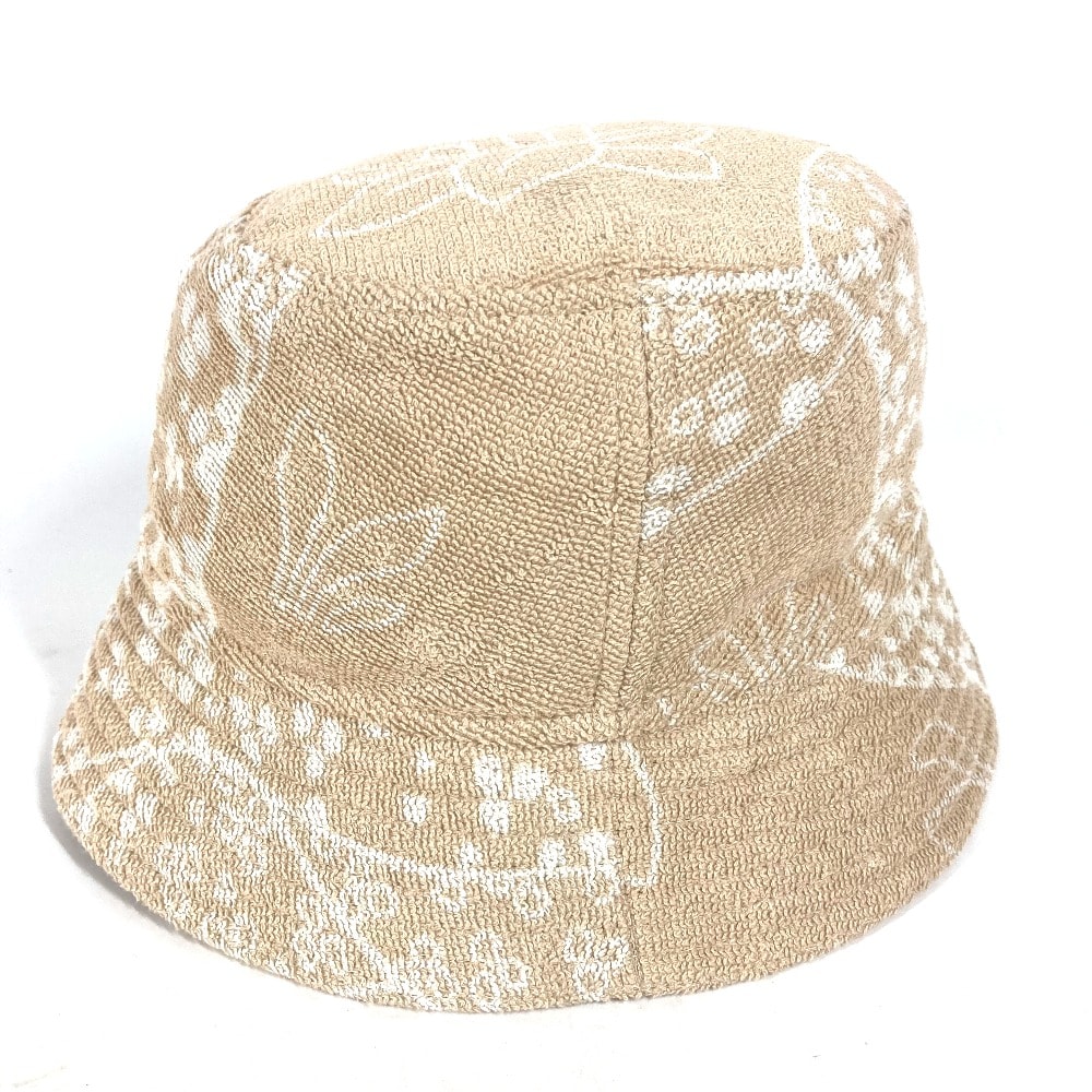 エルメス HERMES ハット 《ジーン》Gene bucket hat H231001N パイル ハット帽 帽子 バケットハット ボブハット ハット コットン サーブル / ホワイト ベージュ 美品