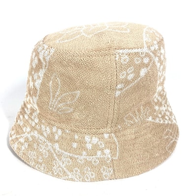 エルメス HERMES ハット 《ジーン》Gene bucket hat H231001N パイル ハット帽 帽子 バケットハット ボブハット ハット コットン サーブル / ホワイト ベージュ 美品