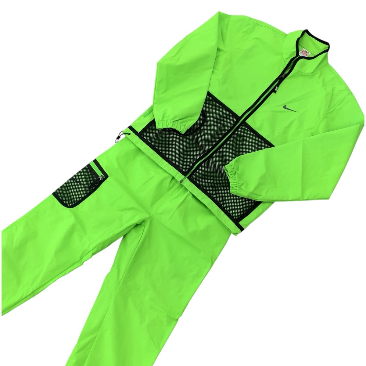 美品 Supreme シュプリーム Supreme×Nike Trail Running Jacket サイズS グリーン ブラック ナイロン ポリエステル/ セットアップ ジャケット パンツ 604469 【中古】