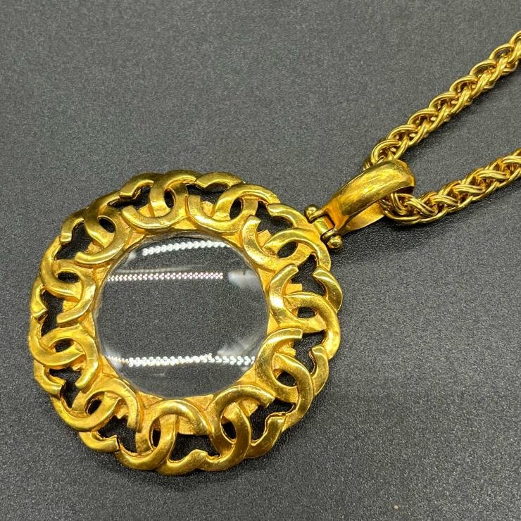 CHANEL シャネル ネックレス ココマーク ルーペ ロングネックレス アクセサリー ヴィンテージ 95A ★クリスマスプレゼントに★ 【全国送料無料】