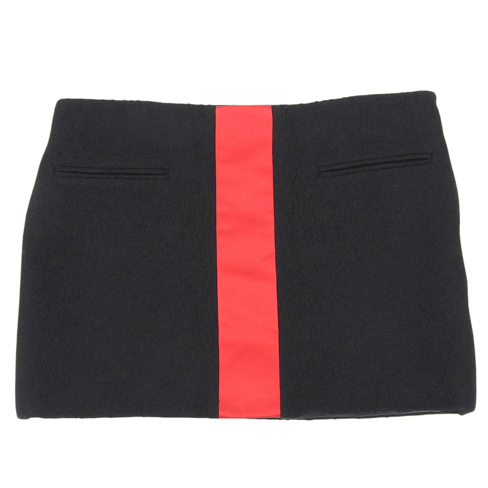 サルヴァトーレフェラガモ 美品 ライン スカート レディース ブラック×レッド 38 1244001 38