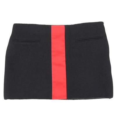 サルヴァトーレフェラガモ 美品 ライン スカート レディース ブラック×レッド 38 1244001 38